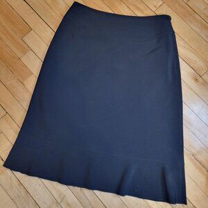 Tristan & Iseut Black A-Line Midi Skirt Size 10